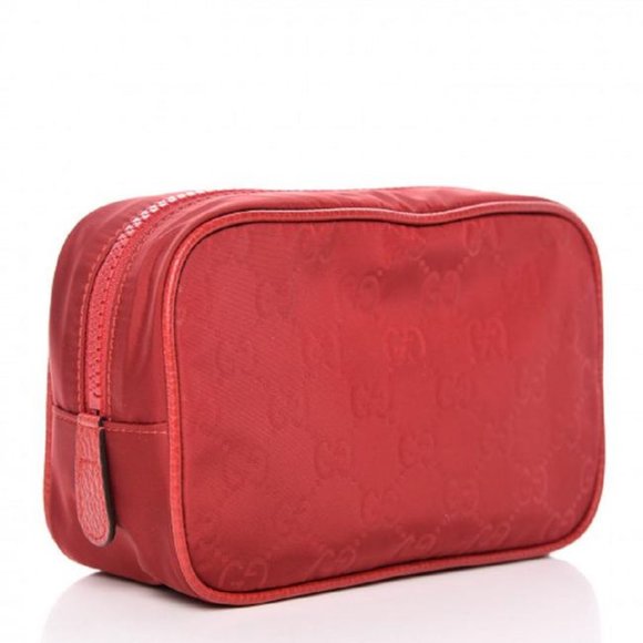 Gucci GG Guccissima Nylon Cosmetic Bag in Red - Picture 2 of 5